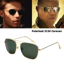 Load image into Gallery viewer, 3136 CARAVAN Style Polarized Square Aviation Sunglasses